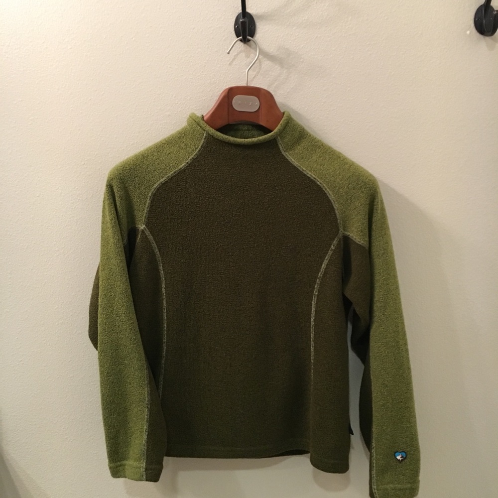 Khul fleece top green large